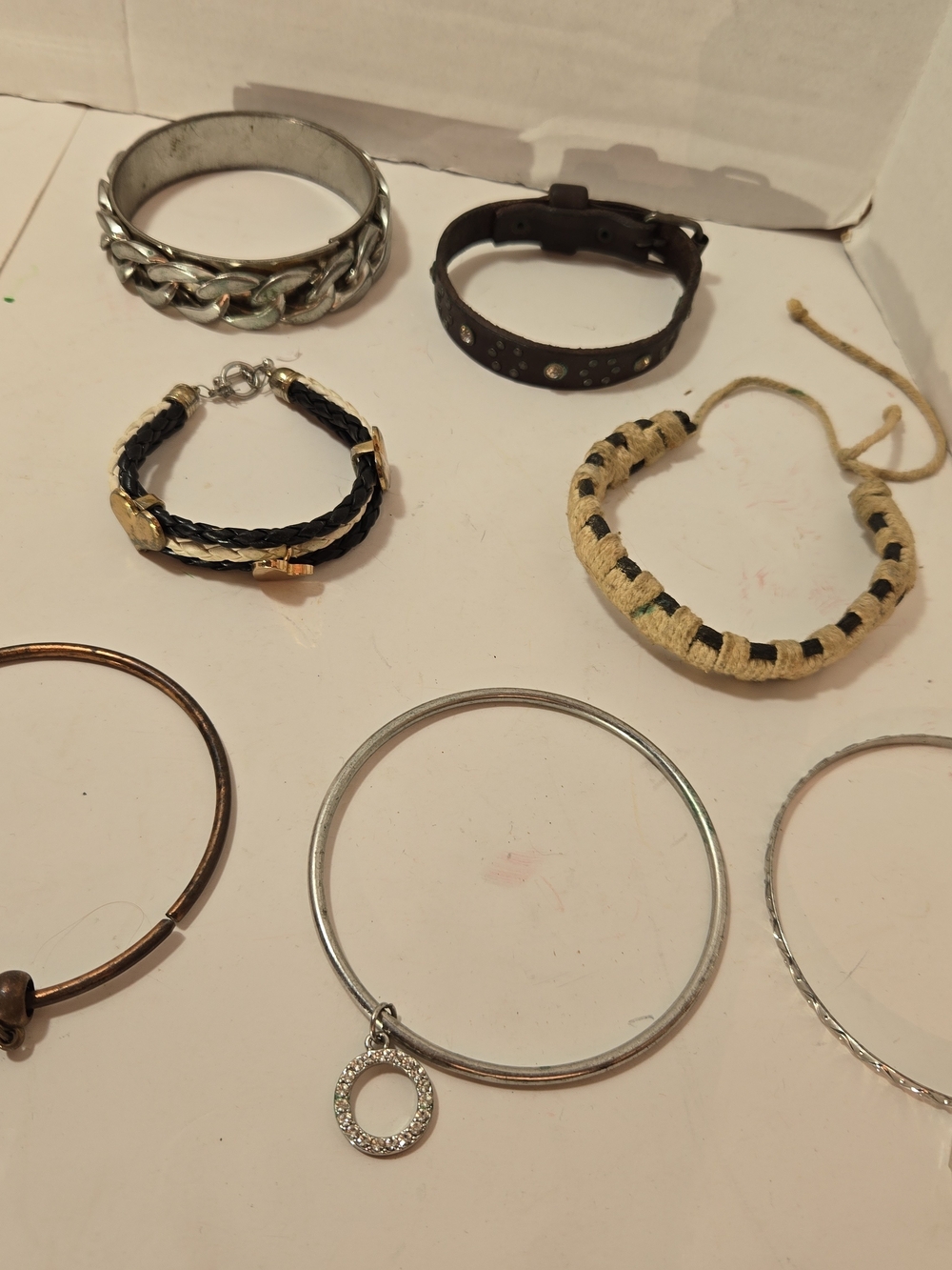 Charm Bangle Bracelet Lot Of 7 - Unbranded